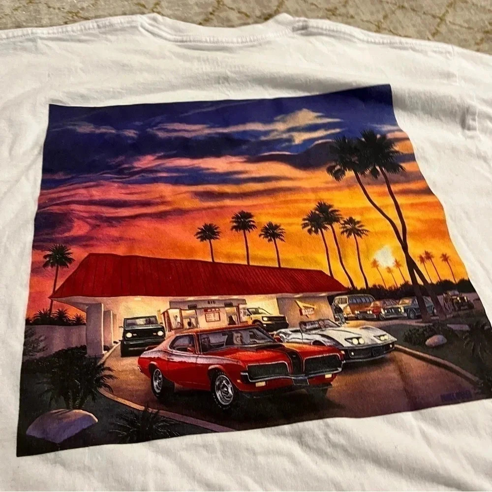 In-N-Out Burger California White SHIRT Short Sleeve XL Sports Classic Cars